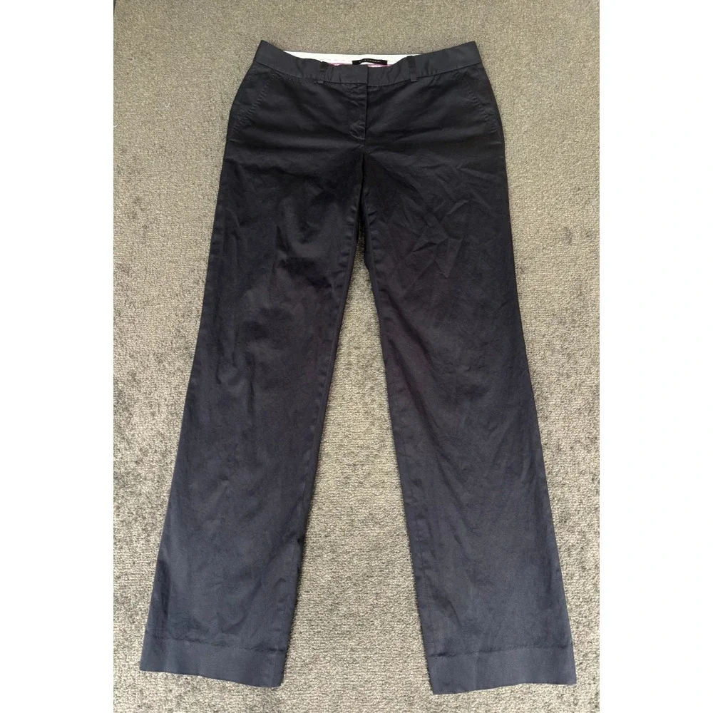 Elie Tahari Dress Pants Women SZ 10 Black Slash Pockets Zip Fly Mid-Rise Classic